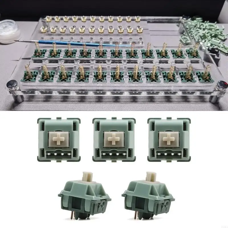 62KA Mechanical keyboard Keyswitch Green Snake Linear POM Stem Shaft 5pin 65g