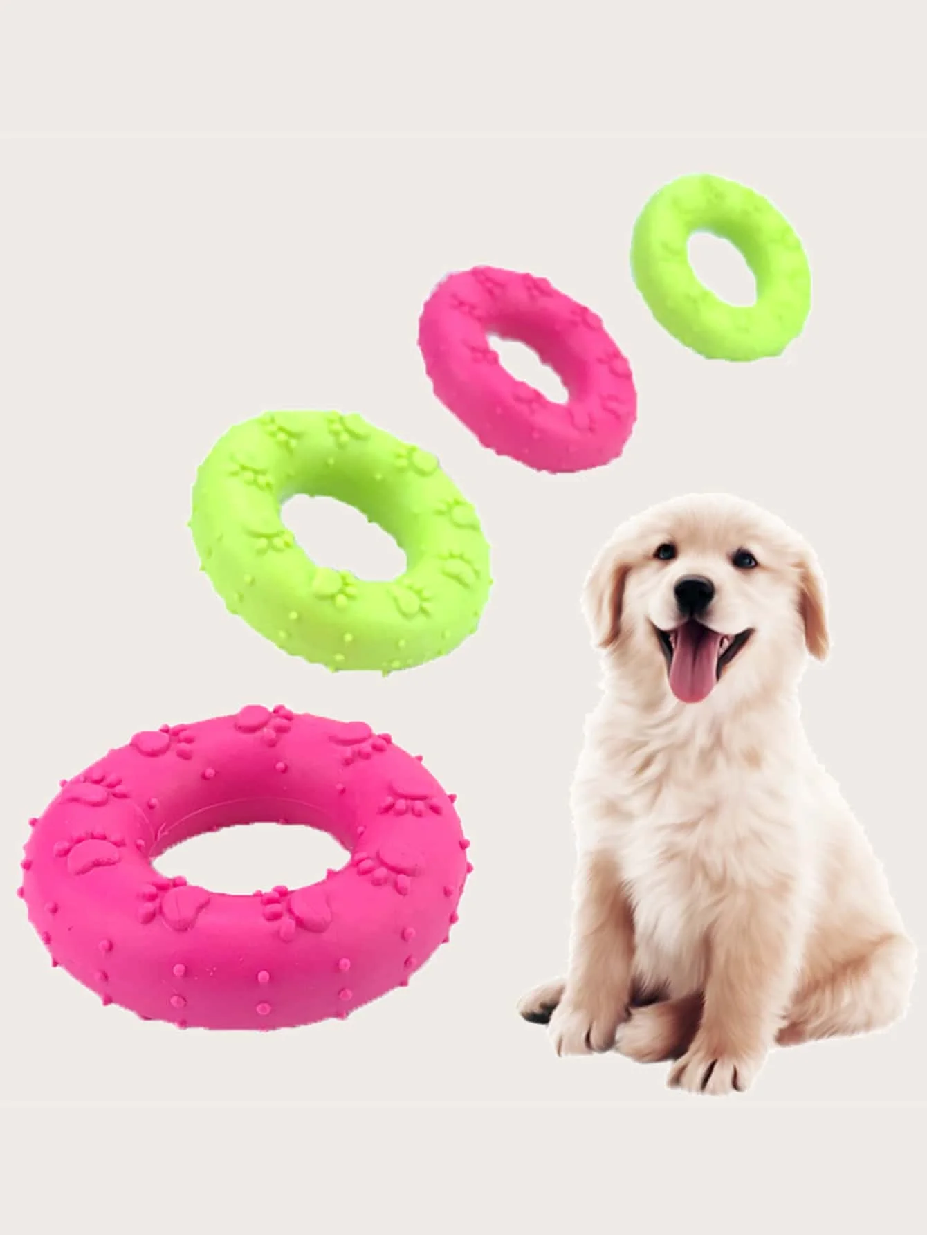 1pc Donut Dog Chew Toytpr für aggressive Kauer-zähes und langlebiges Welpen spielzeug für kleine, mittlere Hunde, fördert die Zahn gesundheit