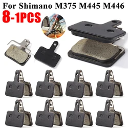 8-1Pairs Bike Disc Brake Pads Resin Semi-Metallic Cycling Brake Pad For Shimano M375 M445 M446 MTB Brake Pad Bicycle Accessories