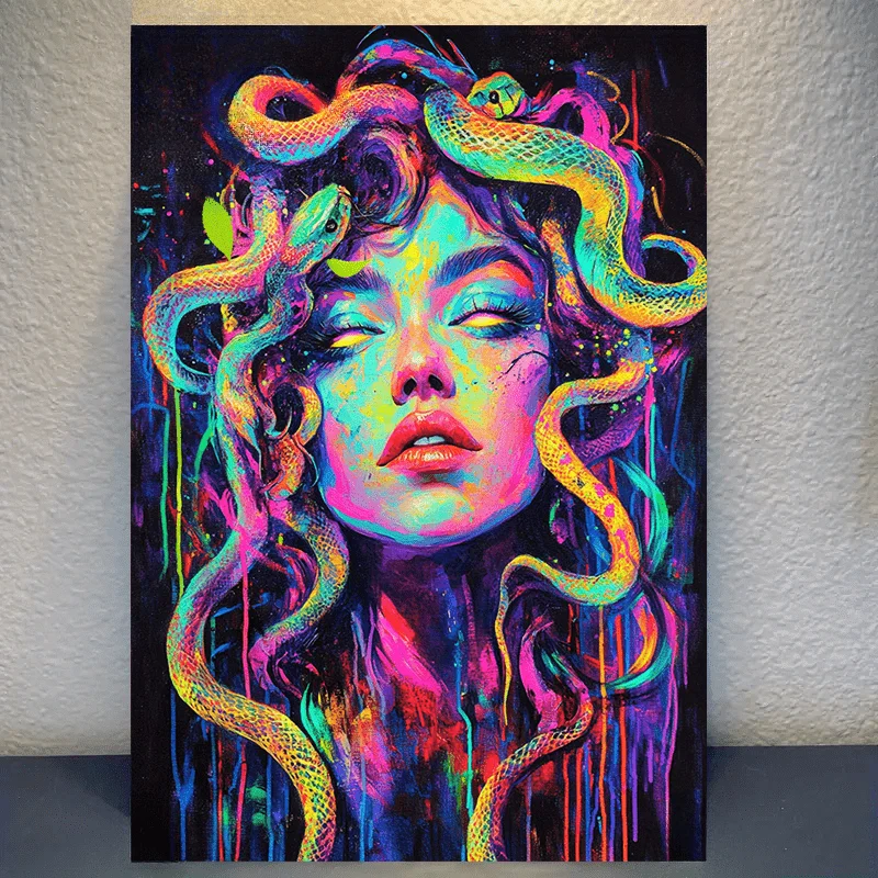 

Horrible Snake Woman Portrait 500/1000/1200/2000 PCS Jigsaw Puzzles Family Activity Games for Gameroom Bedroom Home Decor