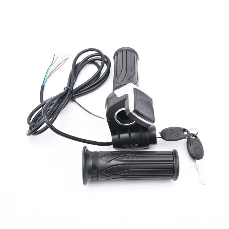 

A42M-Ручка дроссельной заслонки для электрического велосипеда, электрический велосипедный скутер, поворотные ручки дроссельной заслонки с ЖК-дисплеем и шкафчиком для ключей мощности