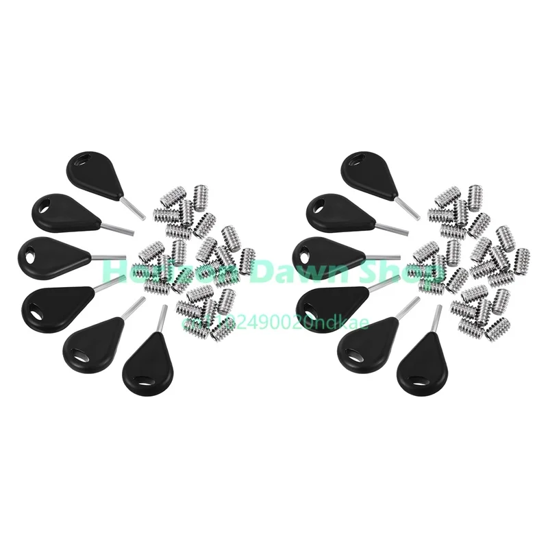 A72Z 12 Pcs Surf Fin Key Surfing Surf Fin Key with 48 Pcs Fin Screws Universal Hexagon Surfboard  Key Replacement