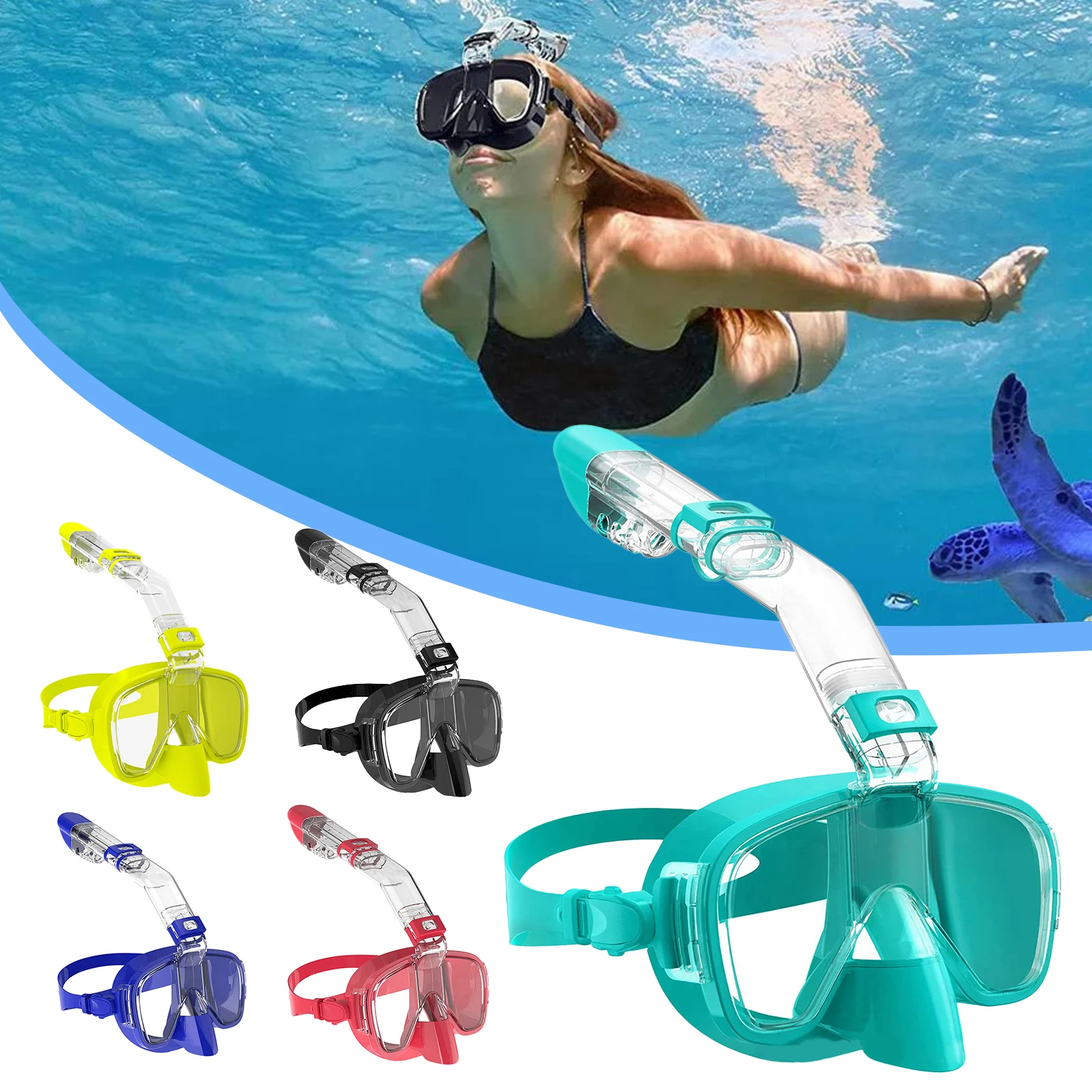 

Интегрированная дыхательная трубка, водонепроницаемая и противотуманная маска для дайвинга