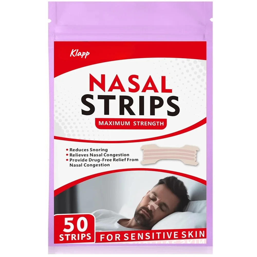 50 Strips Nasal Strips for Snoring and Breathing, Extra Strength Help Stop Snoring and Instant Nasal Congestion Relief