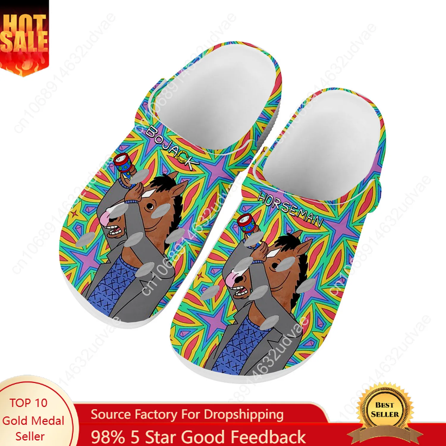 

B-BoJack H-Horsemans Water Shoes Mens Womens High Quality Fashion Home Garden Clogs Customizd Sandals Beach Hole Slippers