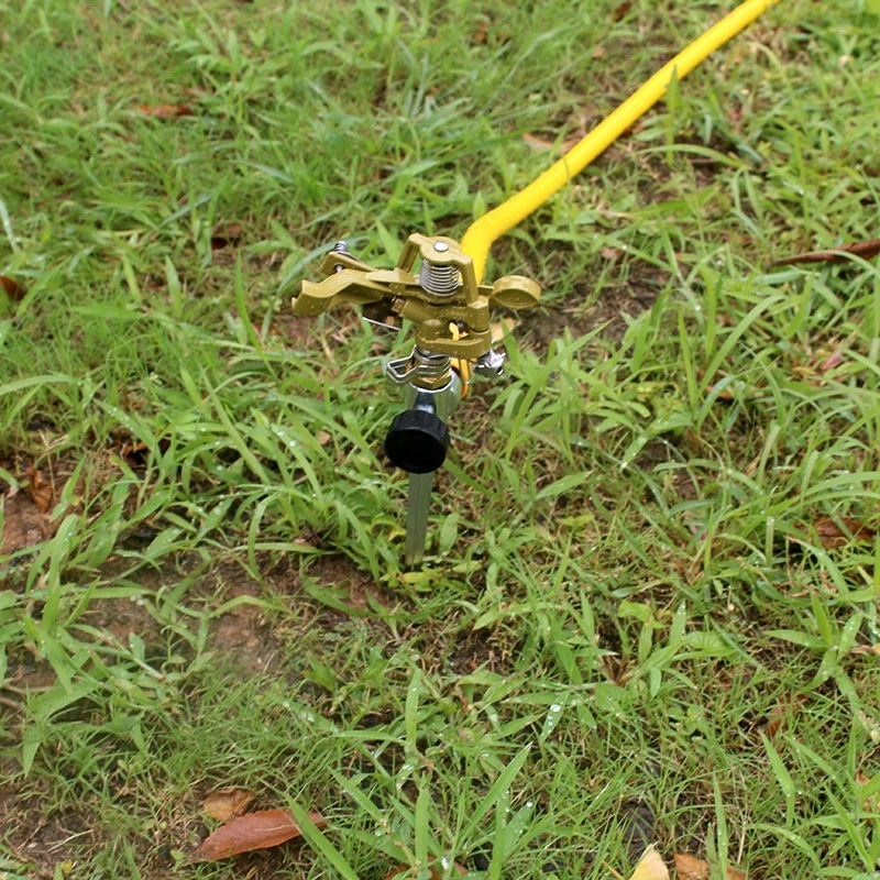 Set aus Zinklegierung-Wassersprinklern für Rasenflächen, Garten-Sprinkler, Hochleistungs-Sprinklerköpfe, verstellbar, 360°, große Flächenbewässerung – Detail 2