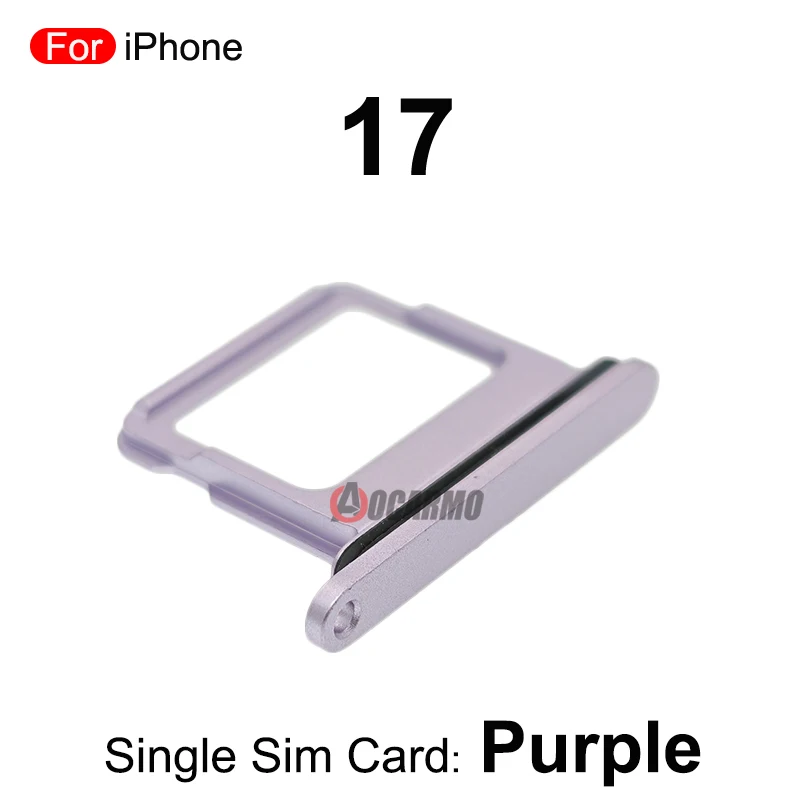 For iPhone 17 Dual SIM Card Single Sim Tray Slot Black Purple Blue Green White Purple eplacement Parts