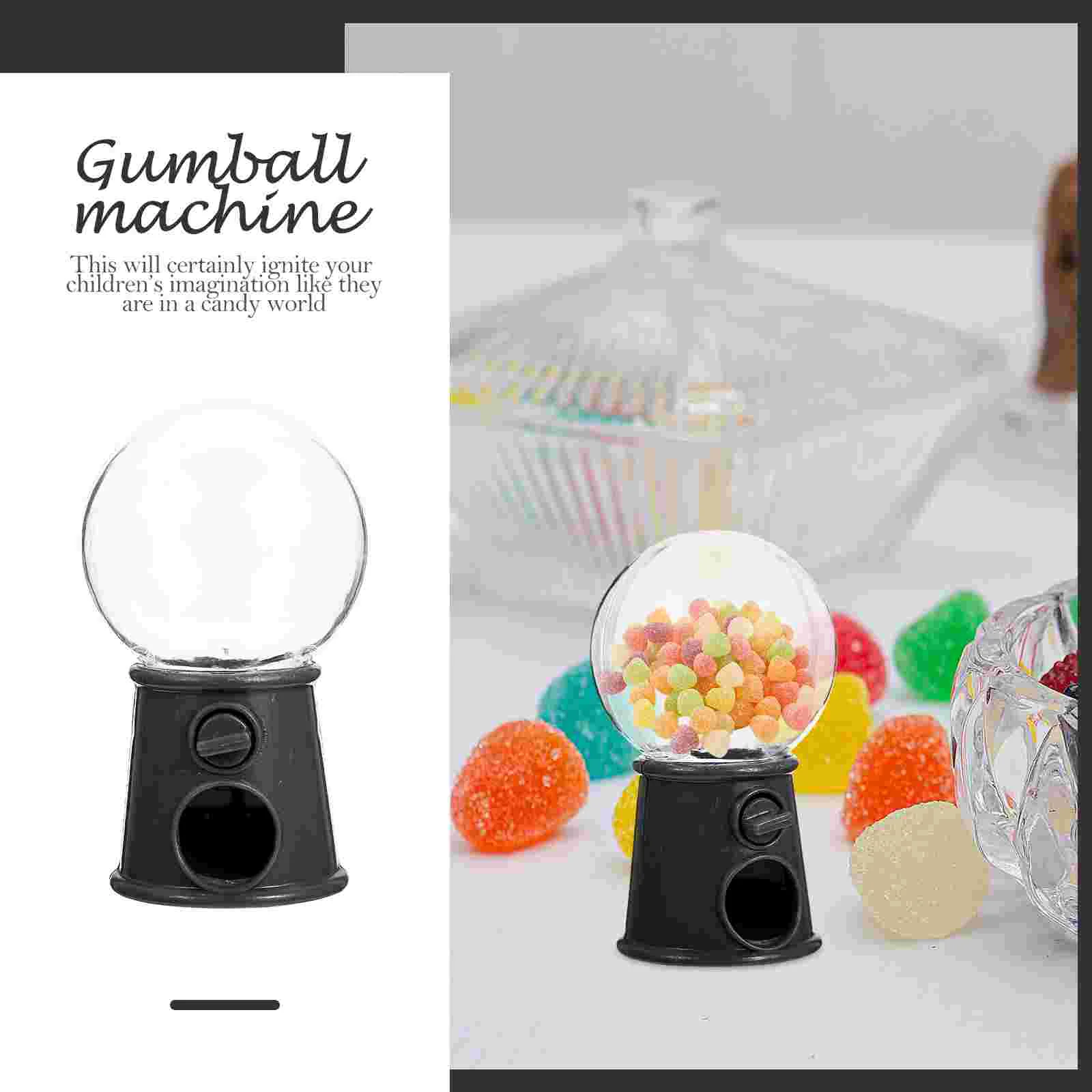 Small Gumballs Machine Mini Bulk Candy Exquisite Dispenser with Stand Phone