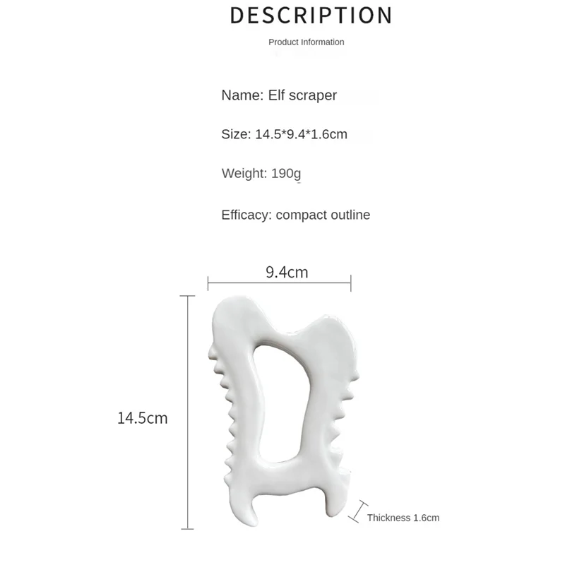 A53TT Facial Guasha Tools Guasha Face Massagers Ceramic Scraper Board for Face Lift Slimmer Reduces Puffiness Body Sculpting