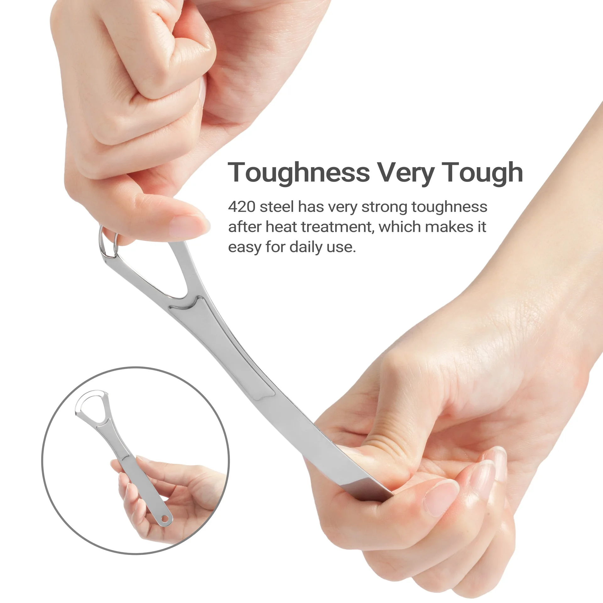 1/2 Pcs 재사용 가능한 스테인레스 스틸 유용한 혀 스크레이퍼 클리너 신선한 호흡 청소 코팅 혀 구강 위생 관리 도구