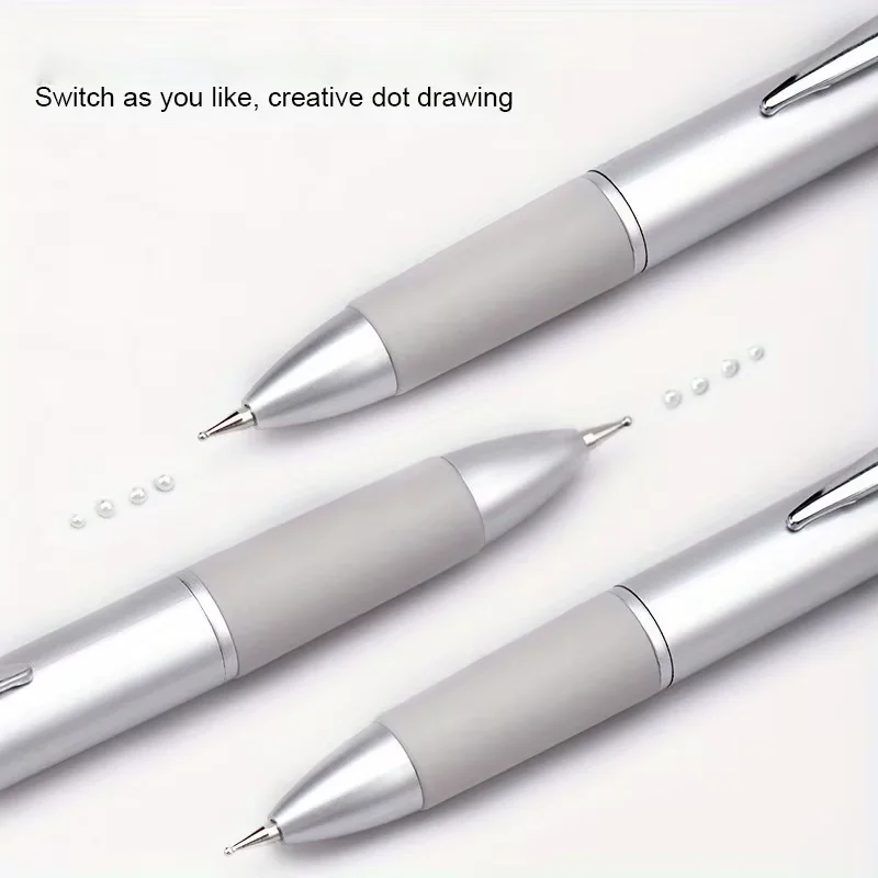 1/2Pcs 5 In 1 Nail Dotting Pen Nail Art Tools in Ballpoint Pen Design Nail Art Tip Dot Paint Manicure for Dot Drawing Home Salon view 6