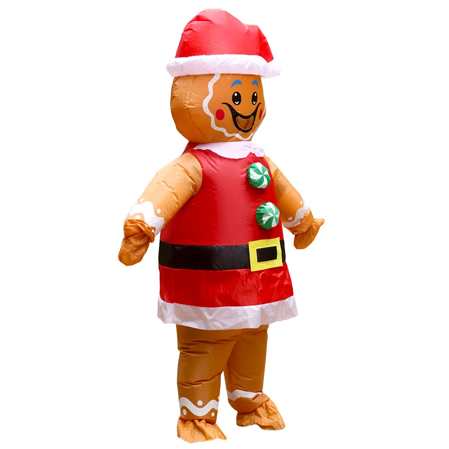 Christmas Inflatable Clothing - Funny Santa Claus Snowman Gingerbread Man Inflatable Set, Adult Christmas Party Inflatable Cloth view 3