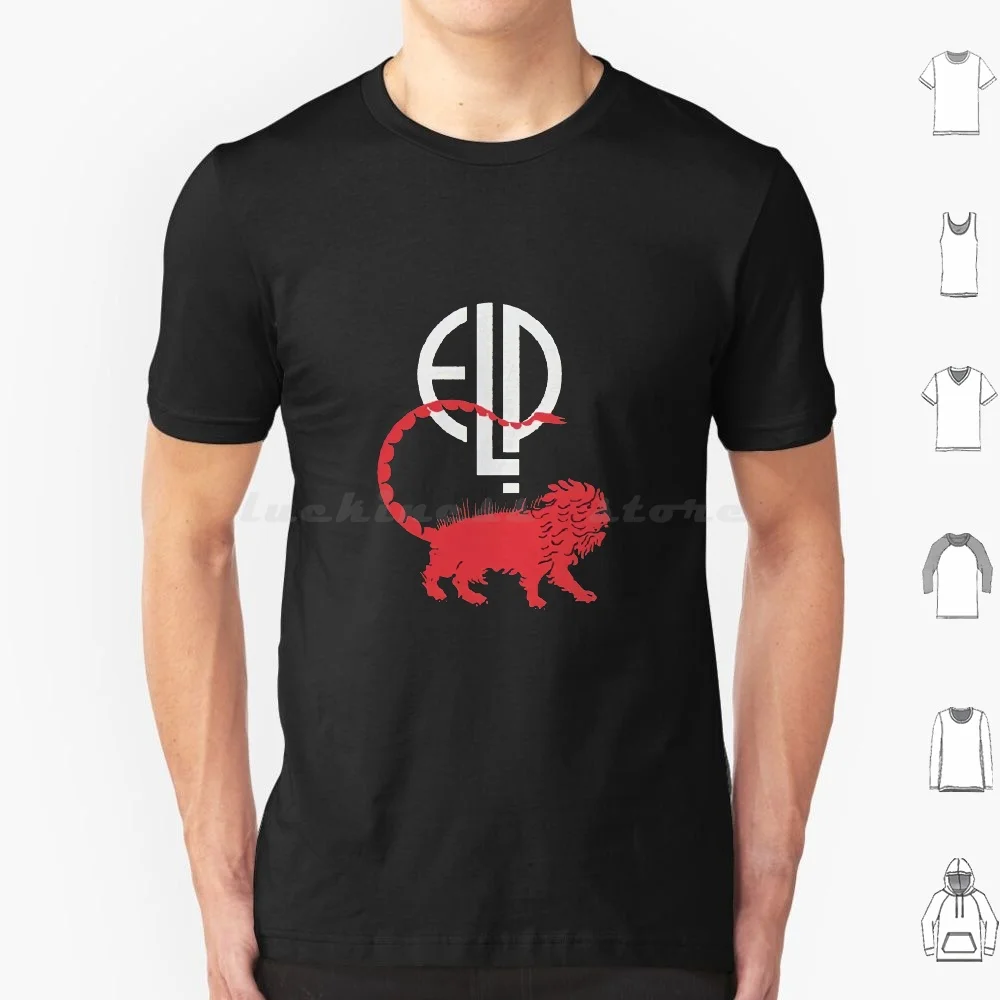 Elp Manticore Logo T Shirt Big Size 100% Cotton Emerson Lake And Palmer Progrock Progressive Keith Emerson Greg Lake Carl Palmer