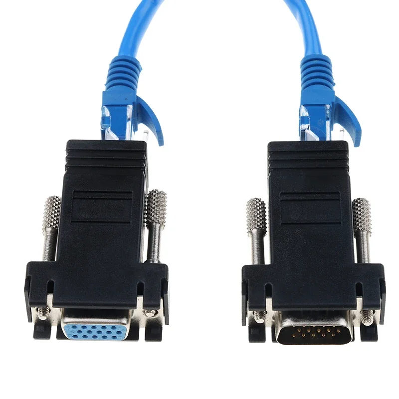 

VGA Adapter RJ45 to VGA Extender Male to LAN CAT5 CAT6 RJ45 Network Ethernet Cable Female Adapter PC Extra Switch Converter