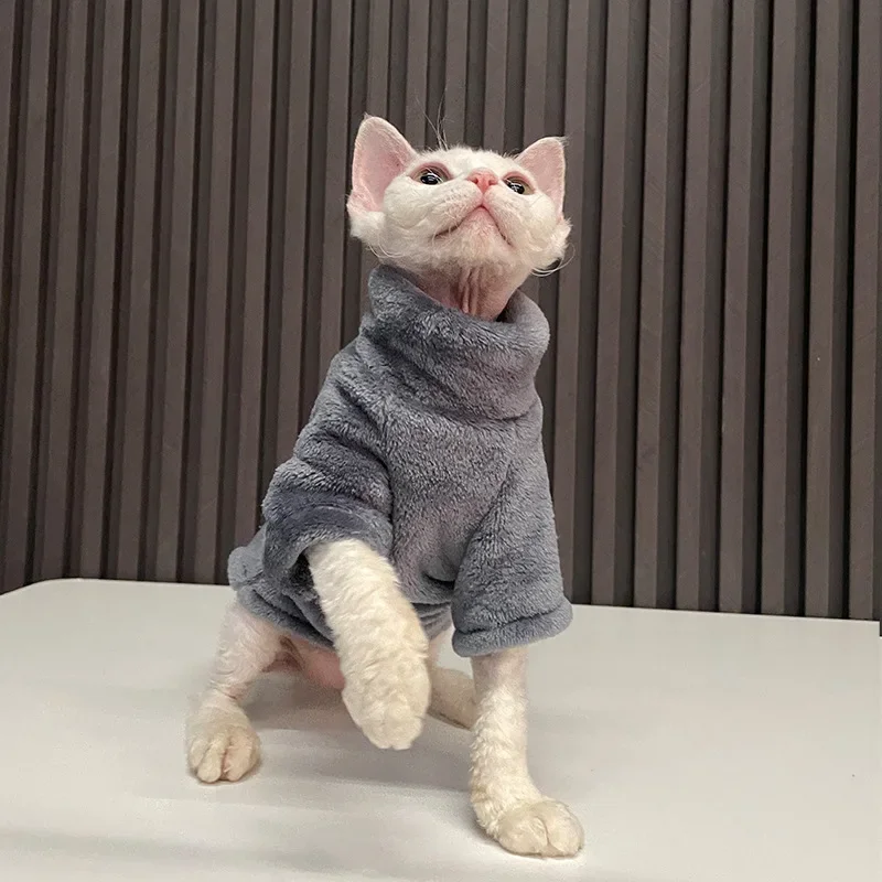 Modische Kleidung für Katzen Sphynx Katzenpullover Kätzchen Kleidung Hound Dog Hoodie Kleidung für Sphinx Katzenoutfit Haustieroveralls