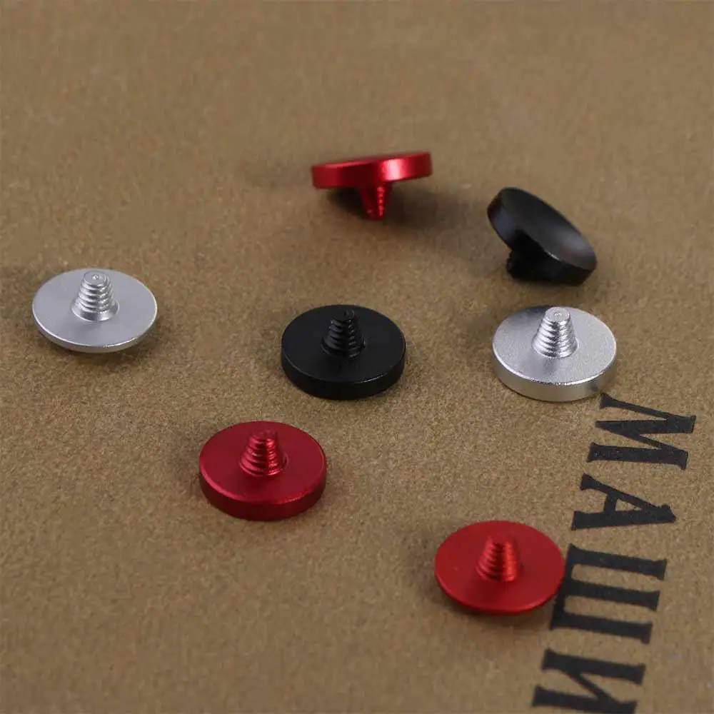 Flacher, konvexer, konkaver Kamera-Auslöser, Schwarz, Rot, Silber, SLR, DSLR, Auslöser, weiche Metall-Kamera-Auslöser