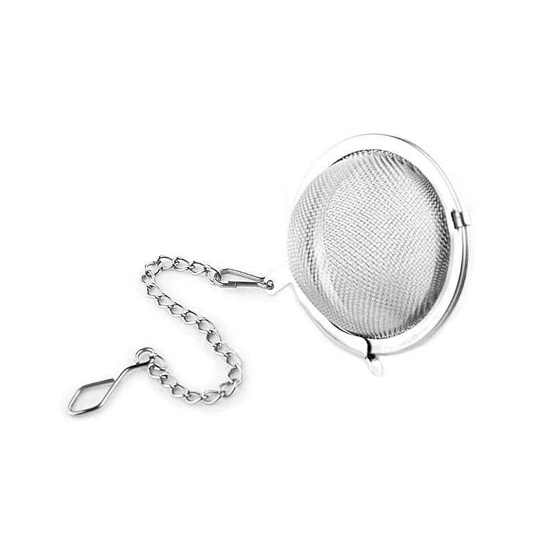 

100pcs Tea Maker 304 Stainless Steel Tea Ball Tea Hourglass Tea Screen Filter Seasoning Ball Tea Flavoring Gadget
