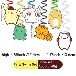 Sanrio Pom Pom Purin decorazioni per feste di compleanno per bambini favore piatto per bicchieri di carta Cupcake Festival battesimo stoviglie usa e getta Supplie