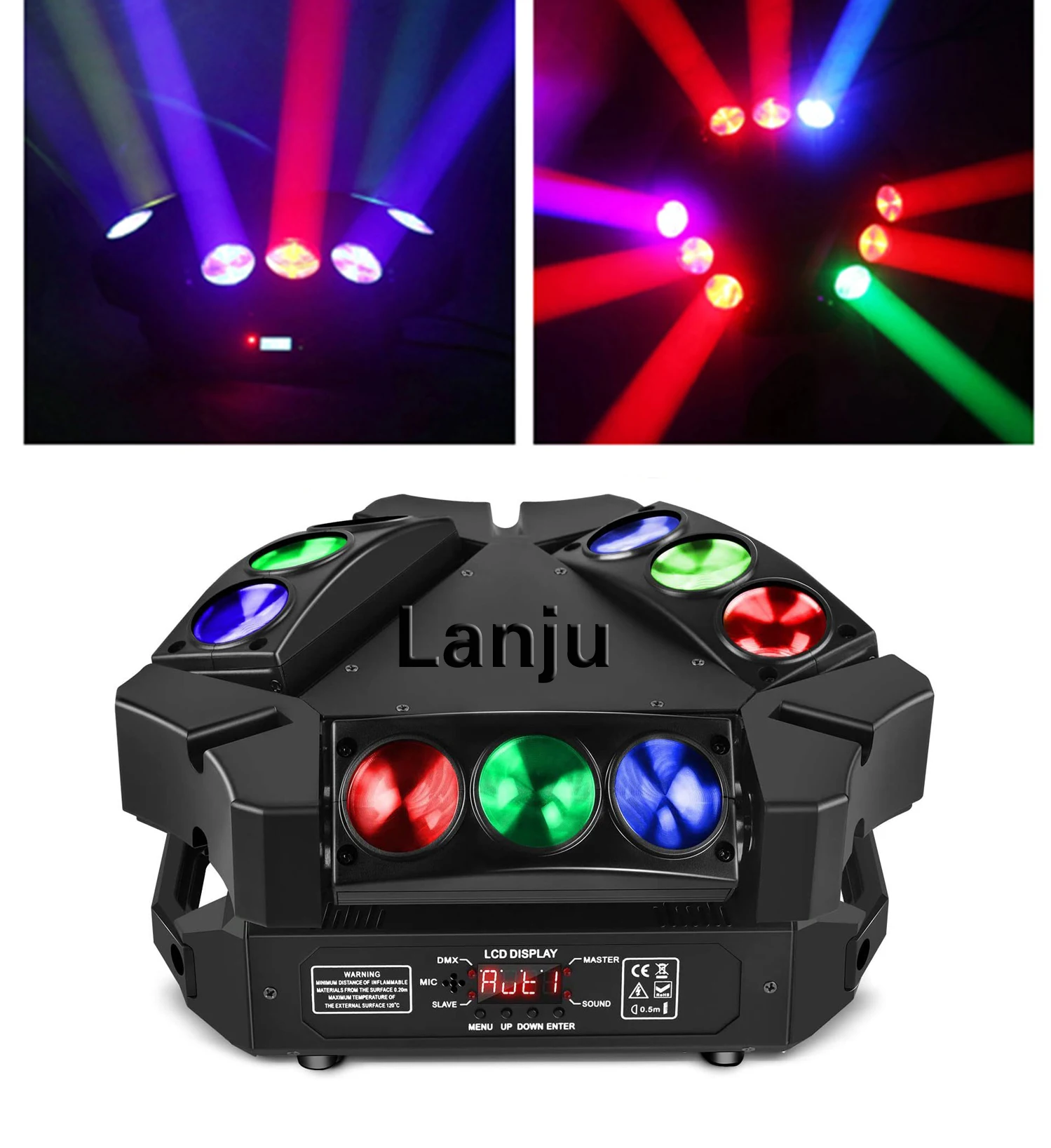 

Mini LED 9x10W Moving Head Light RGBW Rotating Beam DMX Controller Stage Effect For DJ Disco Family Party Wedding Show Audience