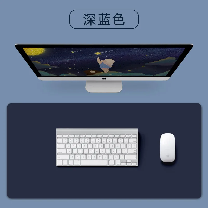Large Size Desk Protector Mat Office Home PU Leather Suede Waterproof Keyboard Pad Minimalist Non-Slip Computer Laptop Mouse Pad