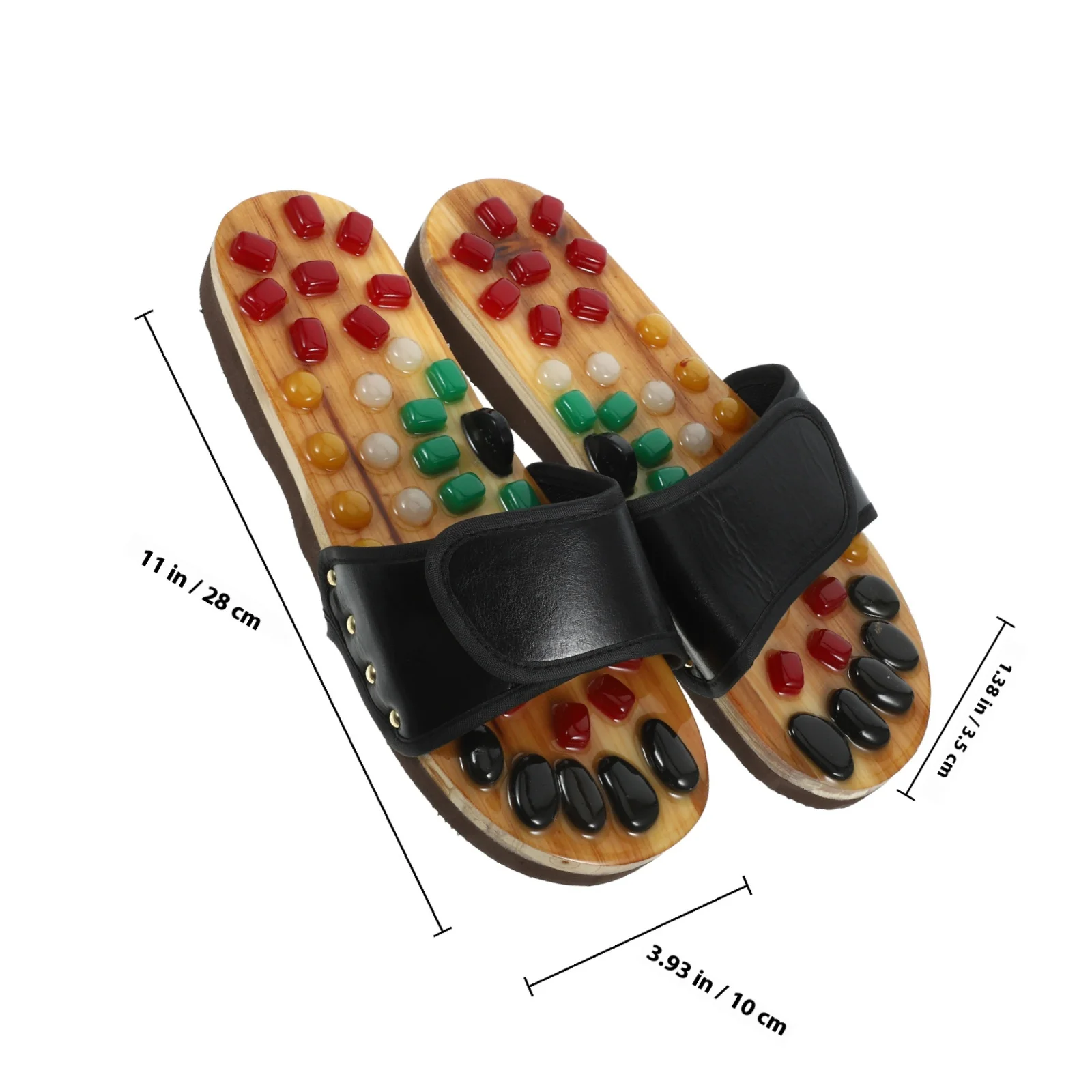 نعال تدليك زوج نقاط الوخز القدم الاسترخاء الصنادل الرعاية الصحية اليشم الطبيعي حصوه الأحذية حجم 43- صحة القدم