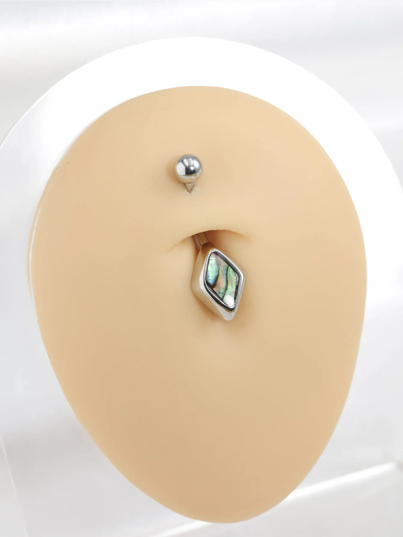 1 Pc Ocean style Navel Ring Stainless Steel Ellipse Shell Paper Belly Button Ring Stud Tummy Umbilical Belly Piercing Women