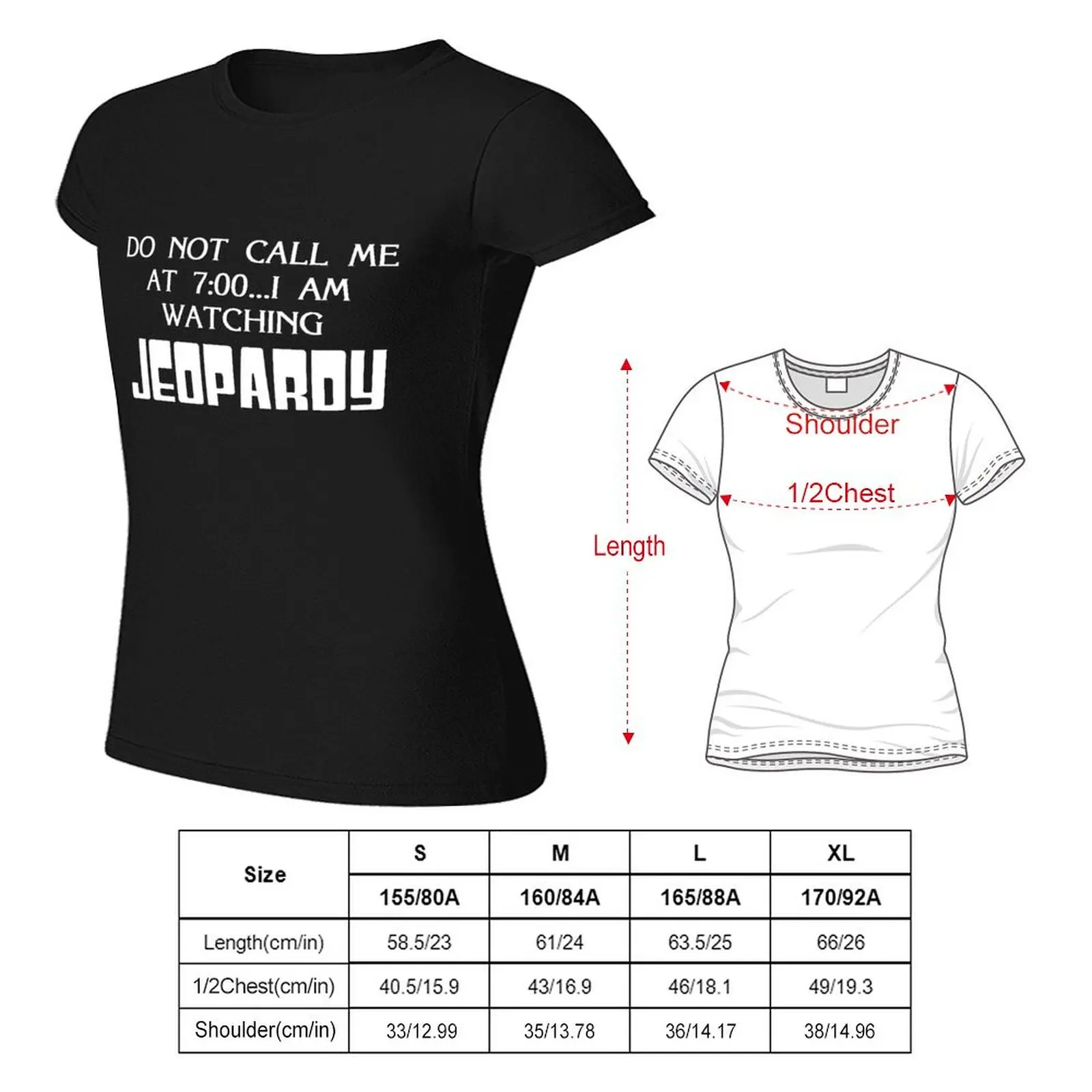 Jeopardy 7:00 T-Shirt korean fashion summer top tops Women