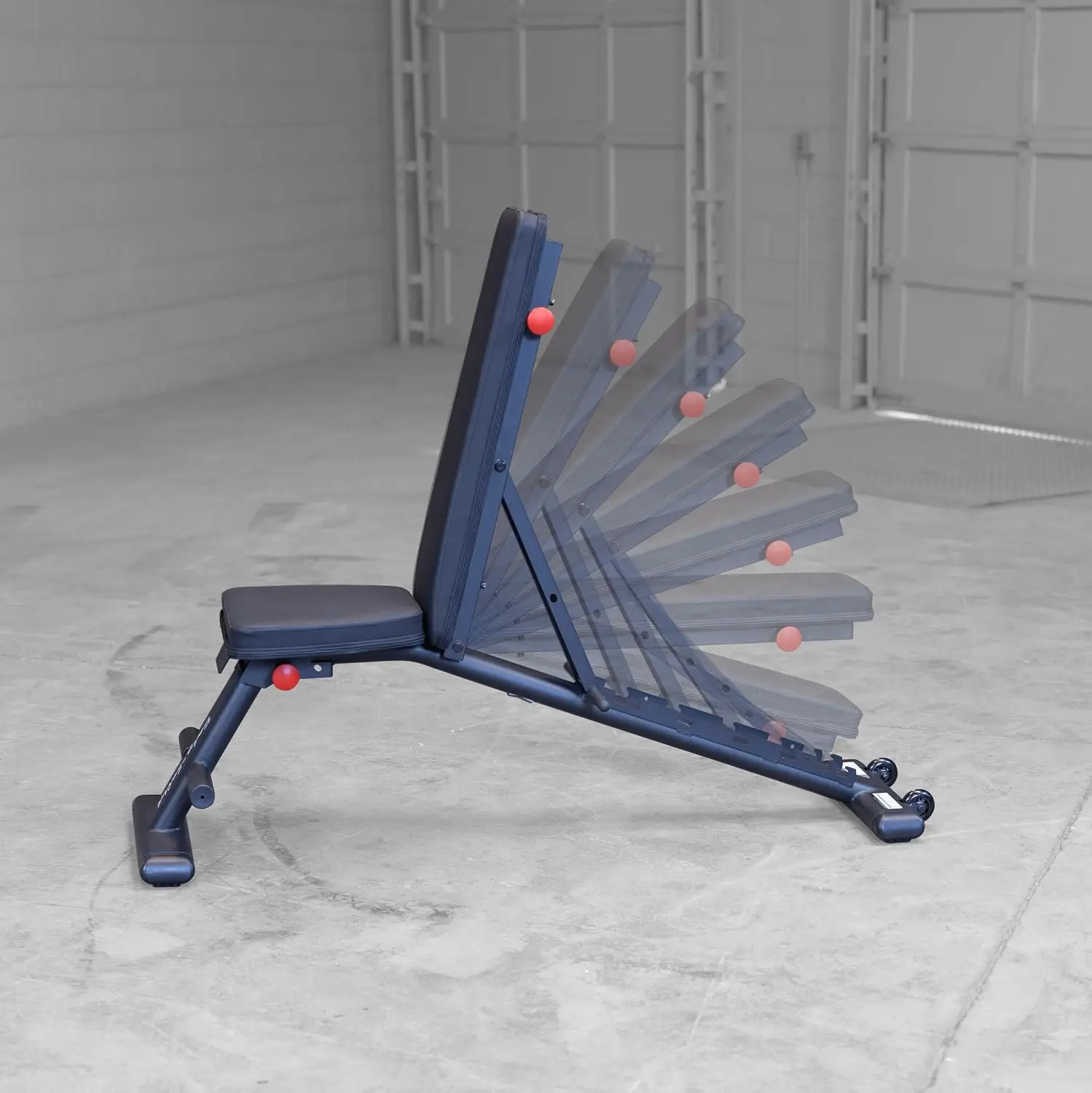 (GFID225B) Adjustable Weight Bench for Full Body Workout, 7-Position Easy Ladder Adjustment, No Assembly Required, with, Custom