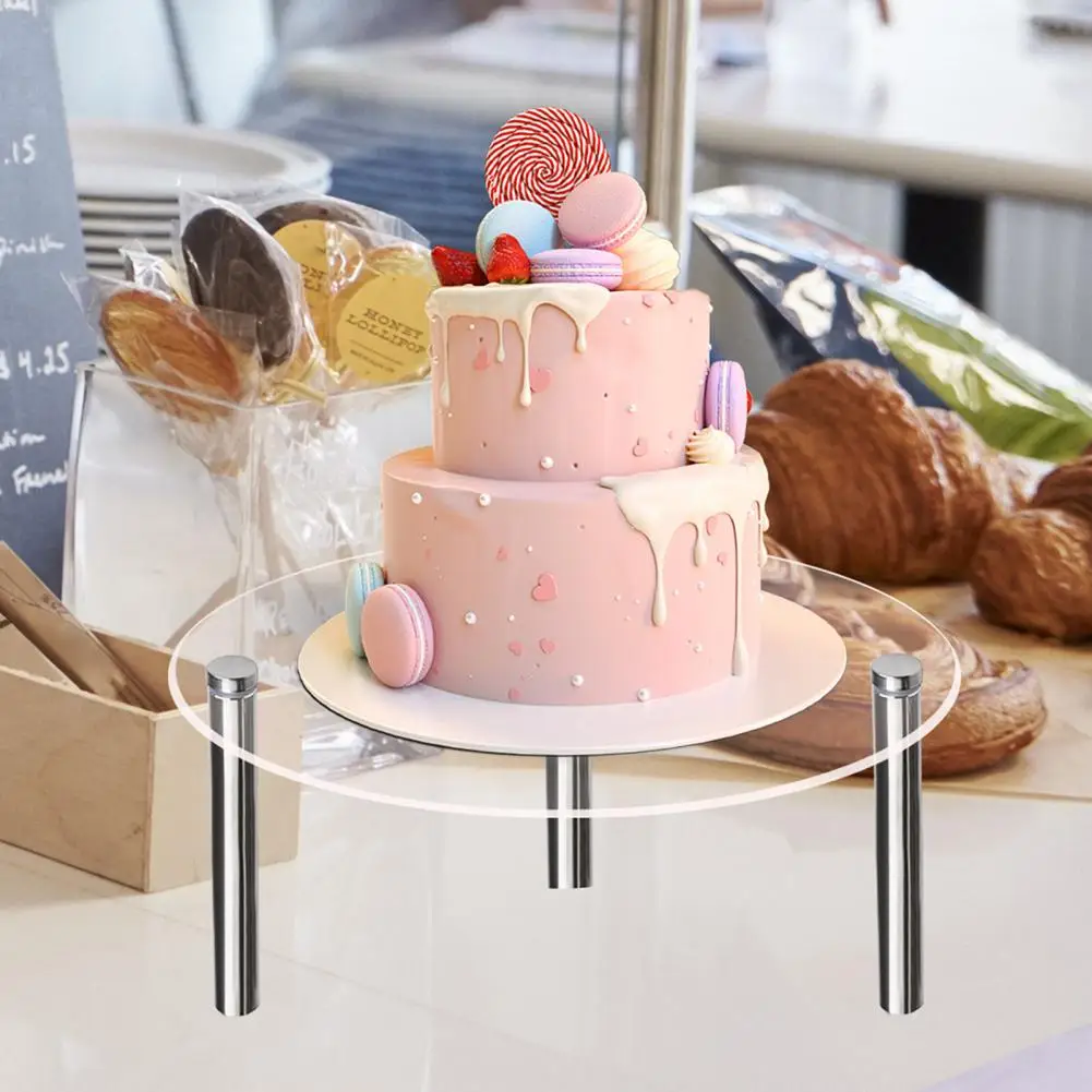 Durable  Acrylic Cake Stand Burr Free Clear Cake Cupcake Display Shelf Stable Shatterproof Statue Display Shelf Party Supplies