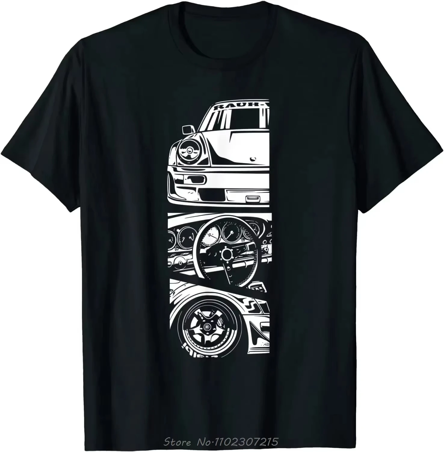 2026 Summer JDM Japanese Automotive Retro Race T-shirt Tuning Car Fitness T Shirt O-Nec Suitable for Both Men and Women