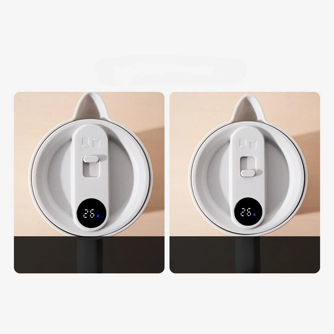 شاومي-وعاء العزل الحراري الفولاذ المقاوم للصدأ ، عرض درجة الحرارة الذكية ، قفل الأمان مشبك ، SUS316 ، 1500 1800 مللي