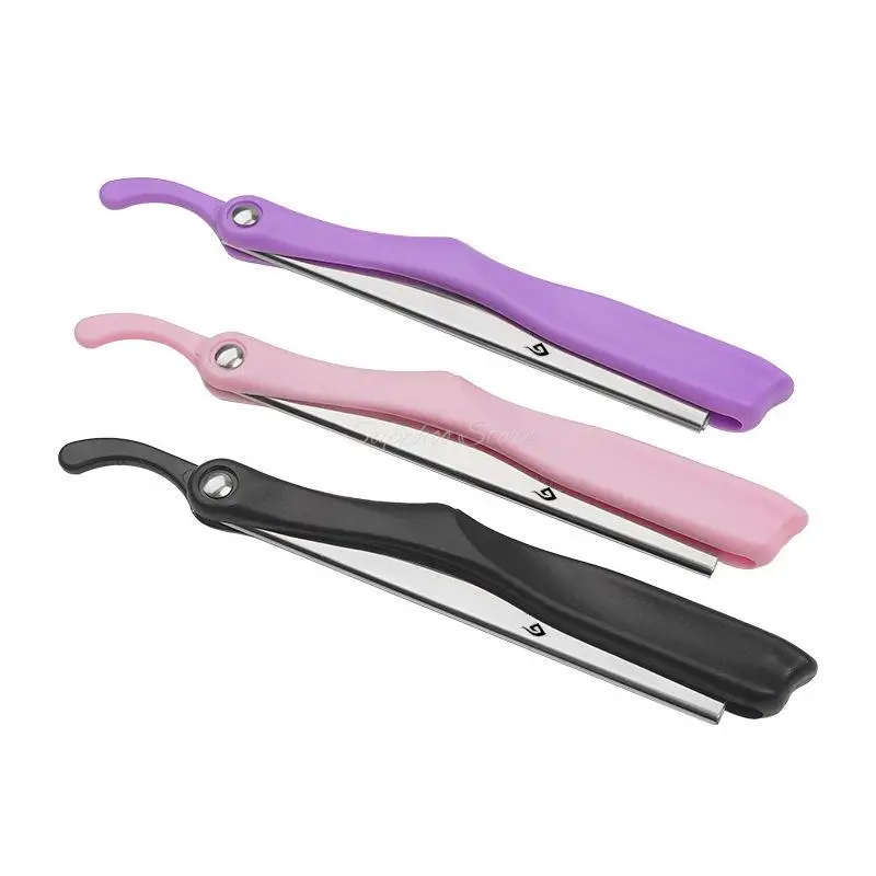 Fashion Men Retro Razor Manual Folding Razor Barber Shop Dedicated Hairdressing Shaving Knives ABS Handle Beard Armpit Face