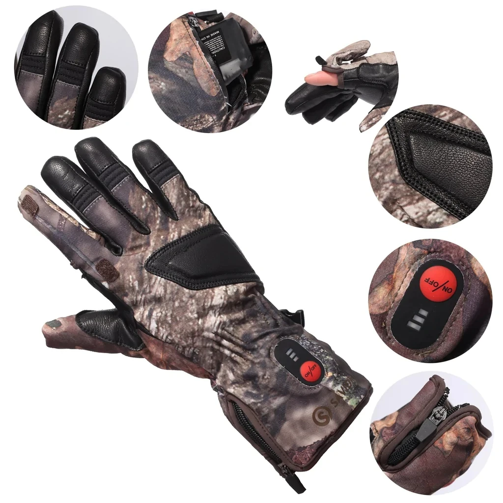 Winter Thermische Handschuhe Männer Mit Akku Frauen Elektrische Beheizte Handschuh Für Jagd Angeln Arbeit Military Camouflage