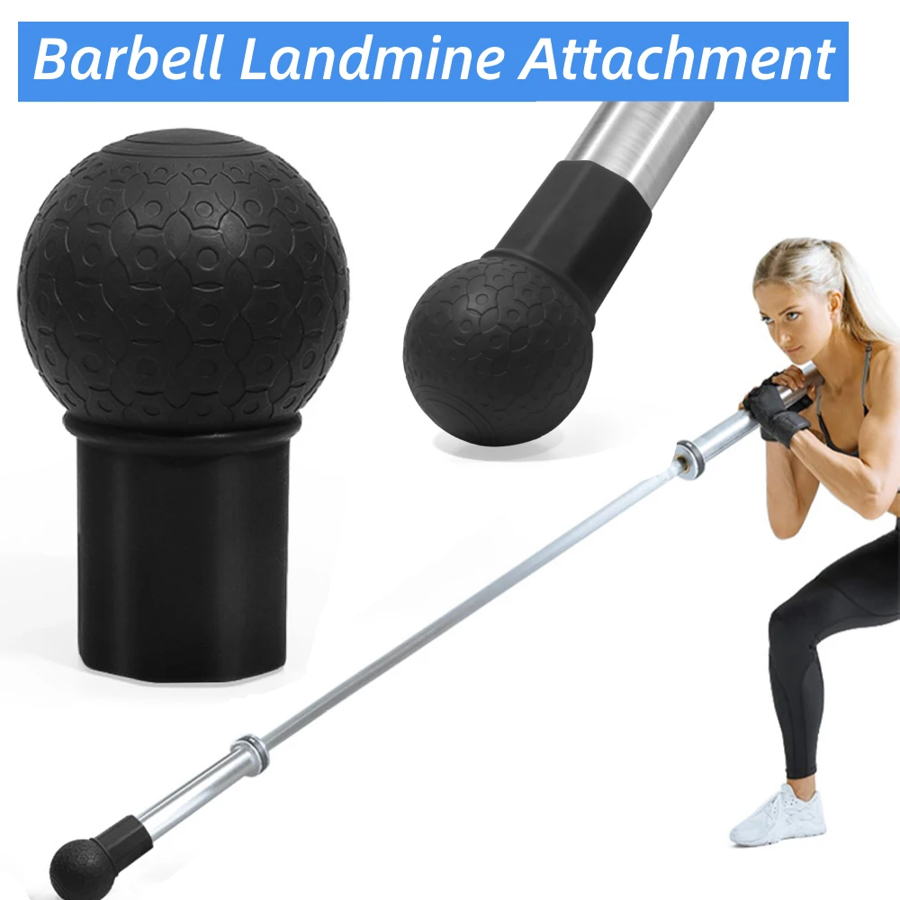 Bola de fijación para minas terrestres con barra que se adapta a barras de 2 pulgadas, soporte de silicona, barra para minas terrestres, barra giratoria de suelo para prensas, gimnasio en casa
