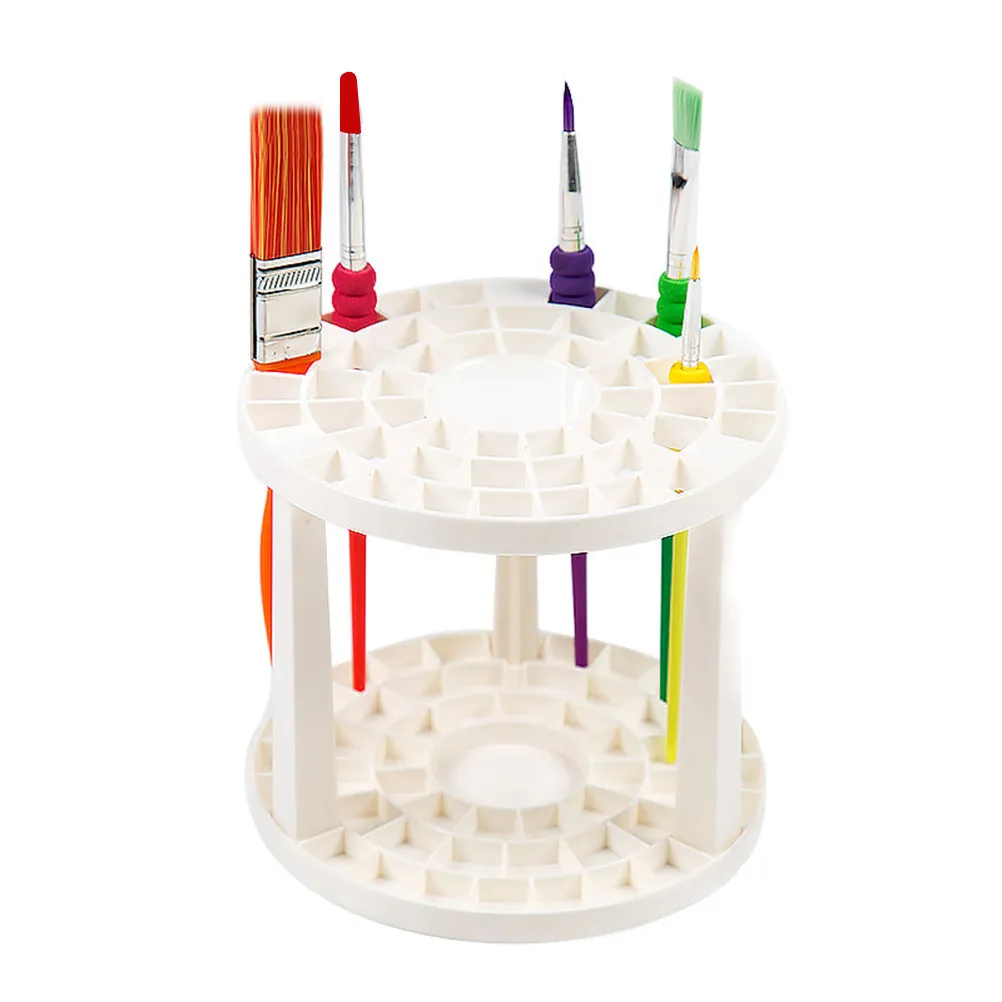 Multifunctional Plastic Penholder Paint Brush Holder Round Pen Organizer for Home School Artist Paint Brush Holder Organizer