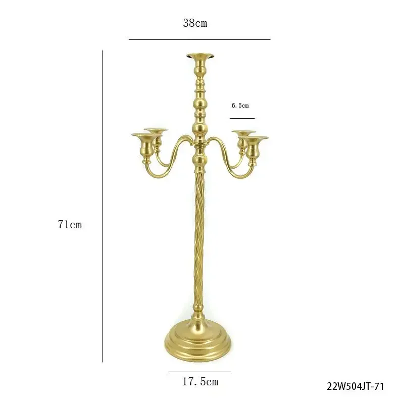 Metalen Kandelaar voor Bruiloft Tafeldecoratie Kandelaar Goud Wit Zilver 5 Armen 63 cm 73 cm 89 cm