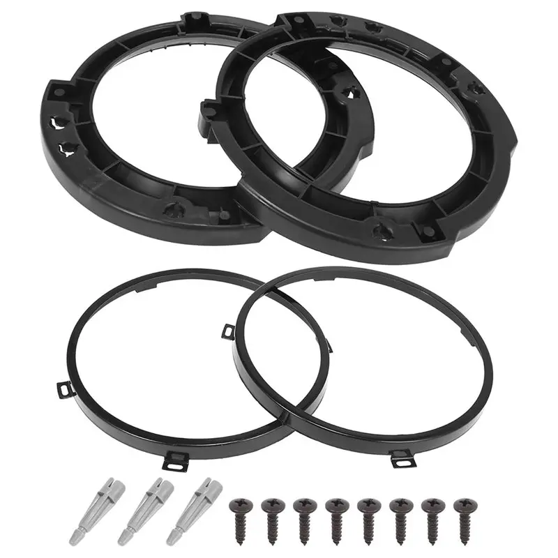Headlight Mounting Bracket Ring Set 7 Inch Round Retaining For Jeep Wrangler JK 2007-2017 With Metal Ring Included