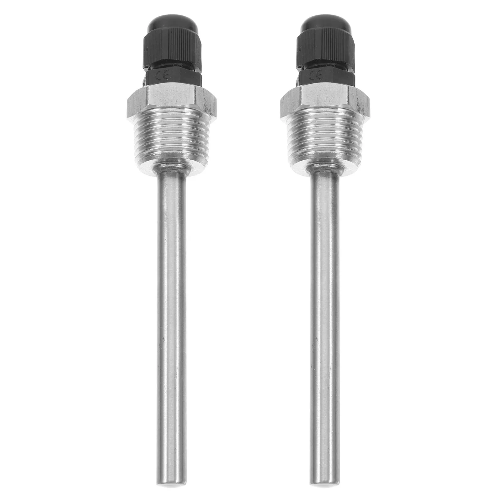 

2 Pcs Temperature Sensor Thermal Couples Casing Thermocouple Adapter Stainless Steel Replacement