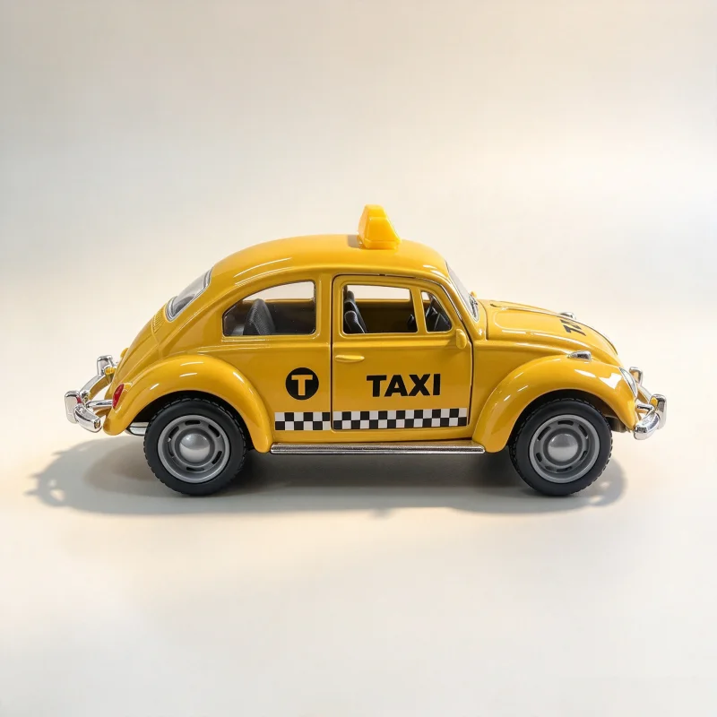 Retro Classic Taxi Alloy Car Model, Static Simulation Vehicle for Home & Office Display view 5