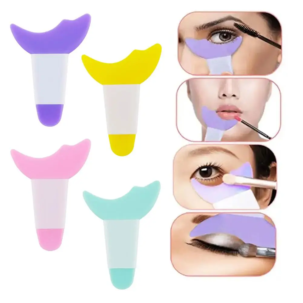 2 Stuks Oog Make-Up Hulp Professionele Eyeliner Sjabloon Eyeliner Shaper Tools Mascara Tool Eyeliner Wenkbrauw Assistent Baffle Be G6b6