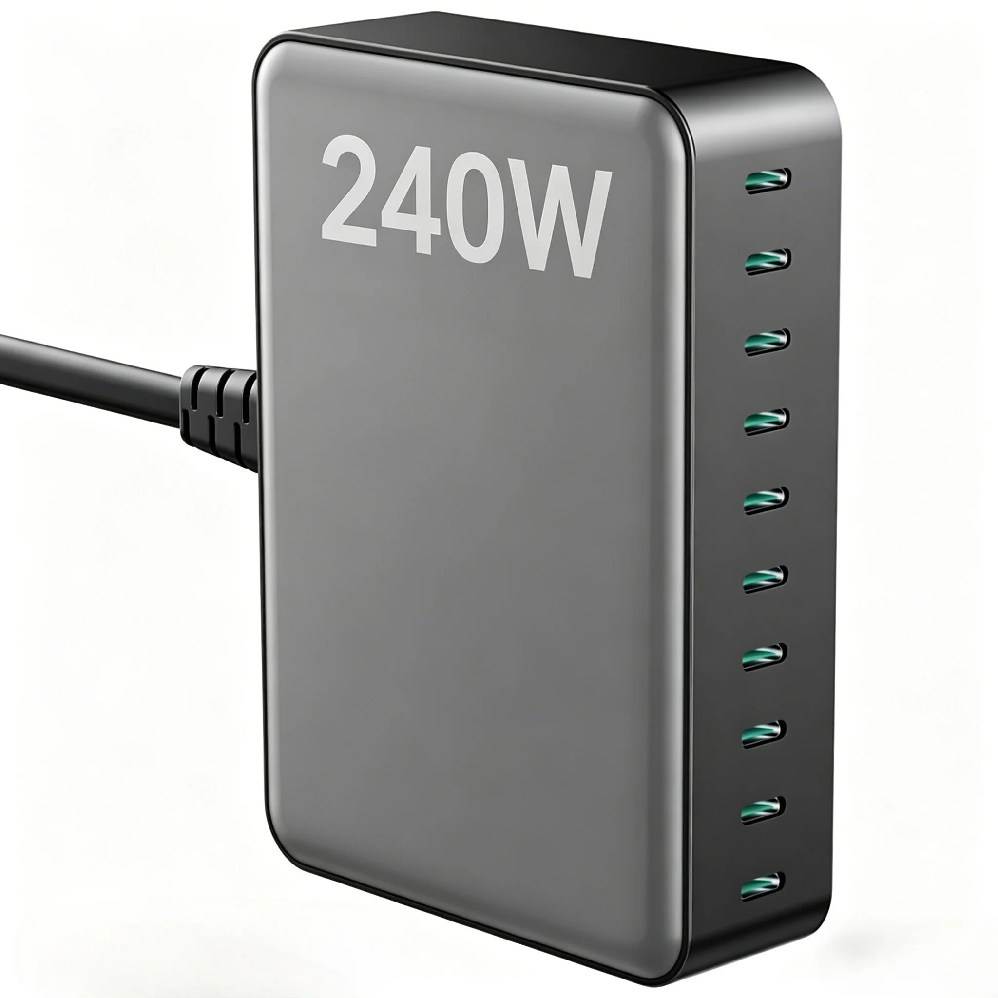 240W 10 Ports GaN Fast Phone Charger Station PD Multi Port USB  Phone Charger Desktop Adapter For Mobile Phone Tablet iphone