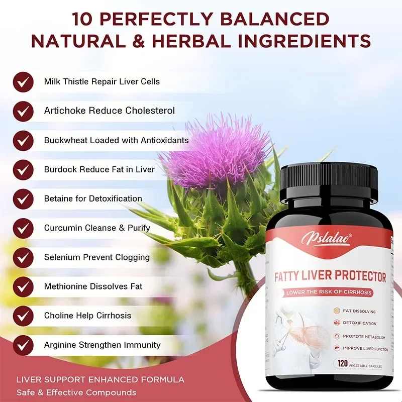 Fatty Liver Supplement - Milk Thistle, Curcumin To Support Cleansing and Detoxification, Unique Formula with Artichoke Leaf Supp - Image 6
