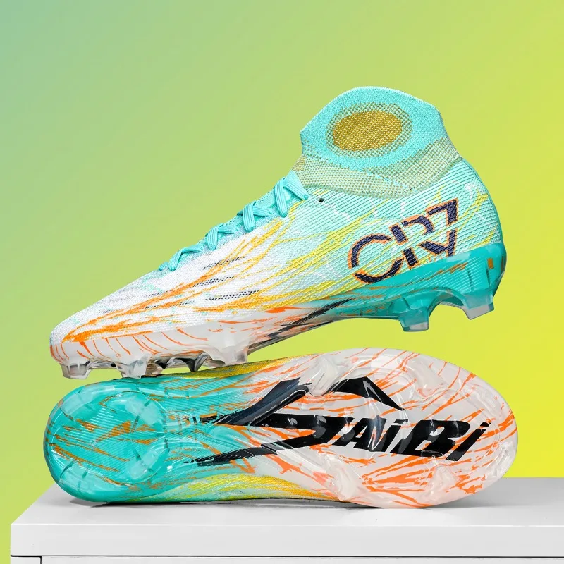 

New Men Outdoor Football Boots Soccer Shoes Cleats Match Training TF/FG Grass Ankle Long Spikes Sport Hot-selling High-quality