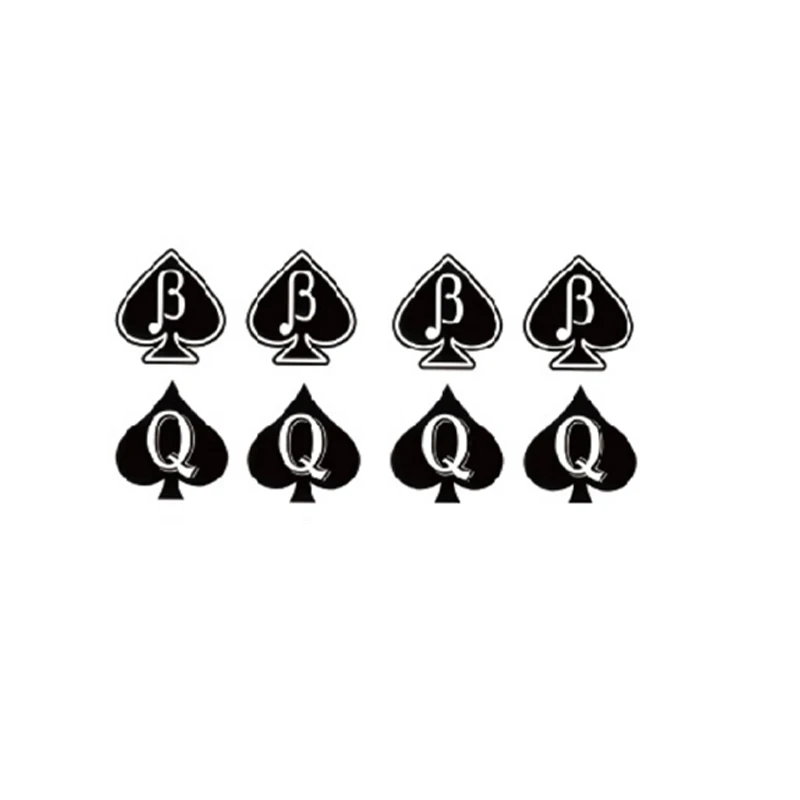 Poker Spades Q Waterproof Temporary Patch Spades BBC Spades Lock Sexy Thighs and Chest Anti Sweat Tattoo Patch