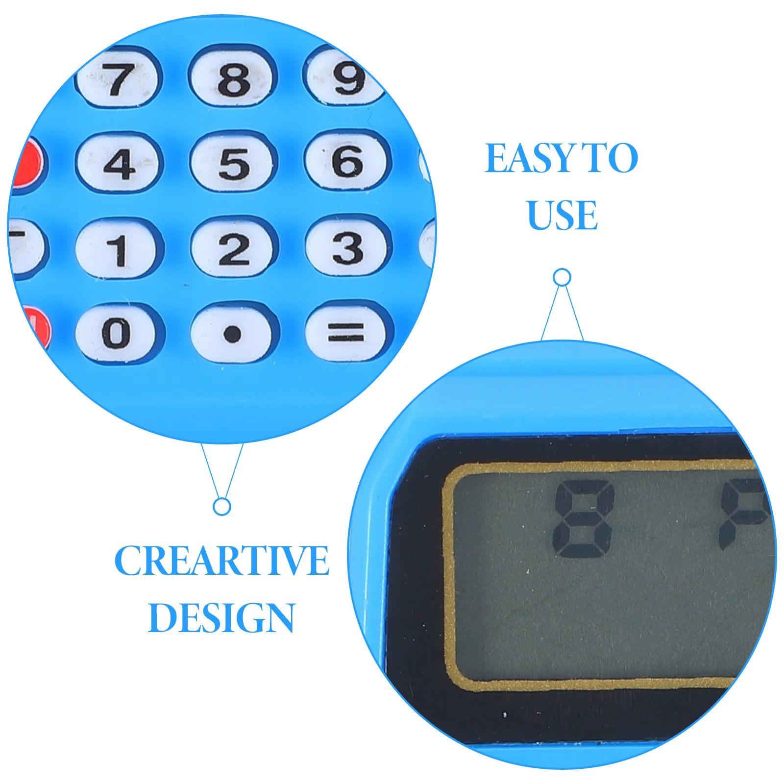 

2pcs Digital Watch Calculator Blue Durable Portable Birthday Gifts Calculation Wrist Watches