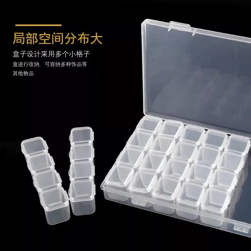 28 Slots Adjustable Plastic Storage Box Case for jewelry Diamond Embroidery Craft Bead Pill Holder Tool GYH