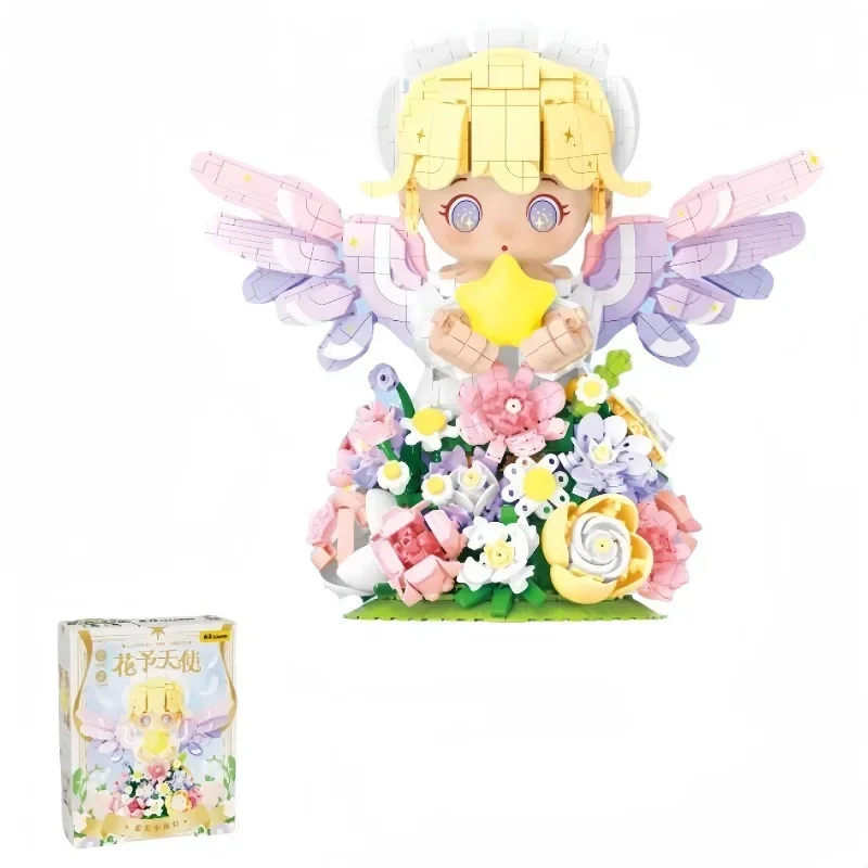 Flowers for Angels Assembled Building Blocks Flower Fantasy Stars Children's Toys Desktop Ornaments Girls Holiday Gifts