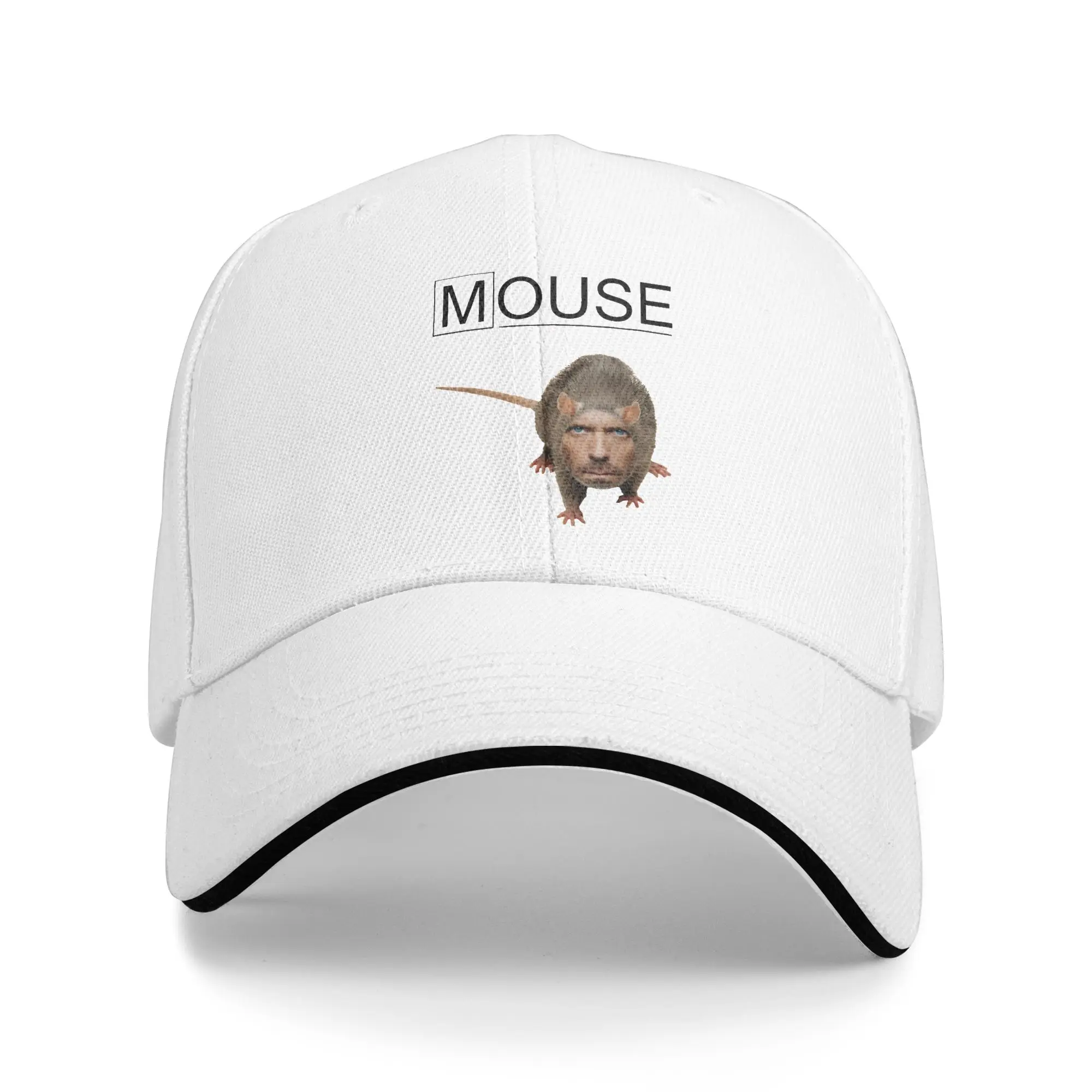 House Mouse MD Funny Dr House Baseball Cap  Men Adult Design Hip Hop Hats Summer Fitted Retro Tennis Skate Sun Baseball Caps