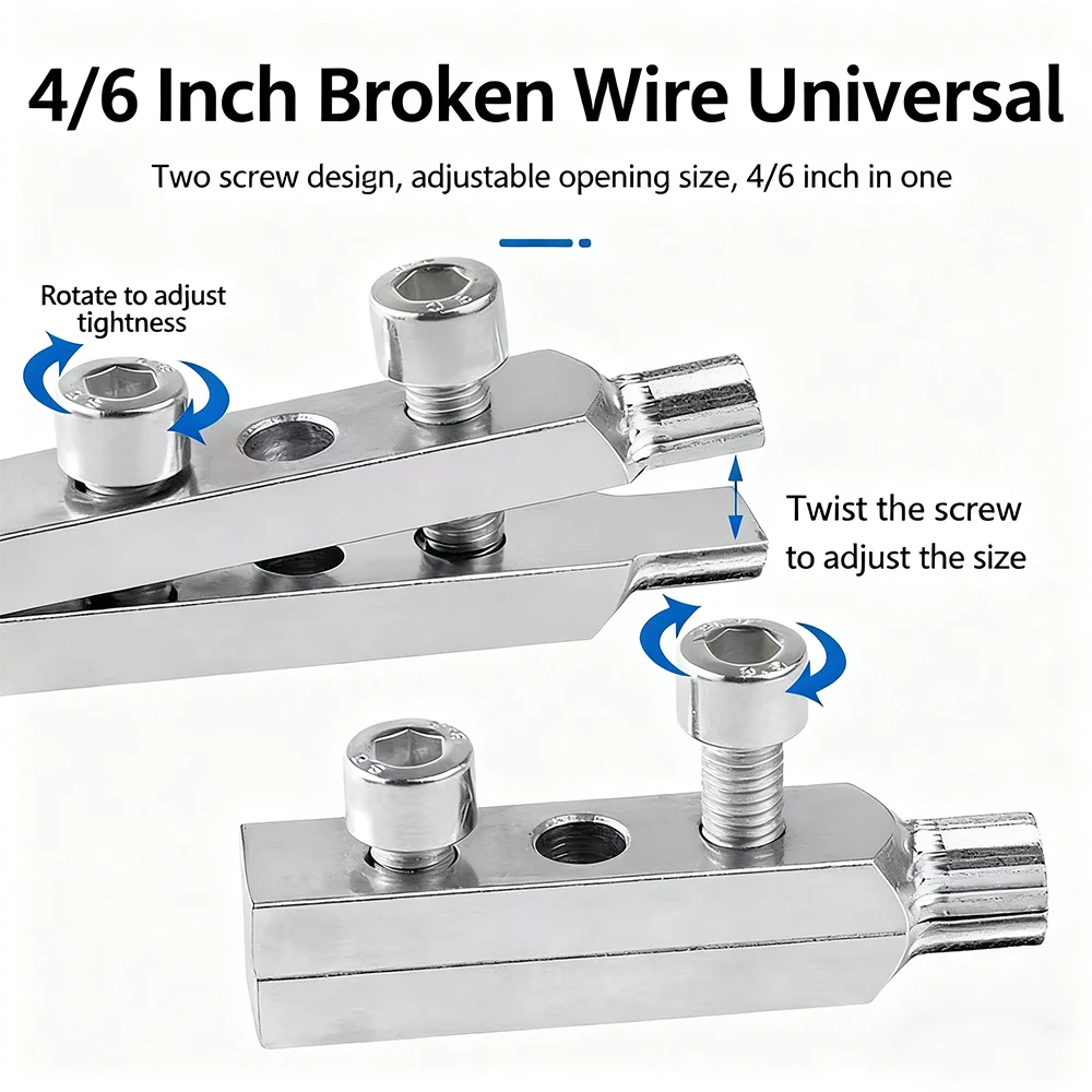 2025 Strumento per l'estrazione del filo rotto della valvola angolare del rubinetto per la rimozione del filo della valvola angolare del rubinetto Kit di riparazione portatile del tubo dell'acqua del rubinetto