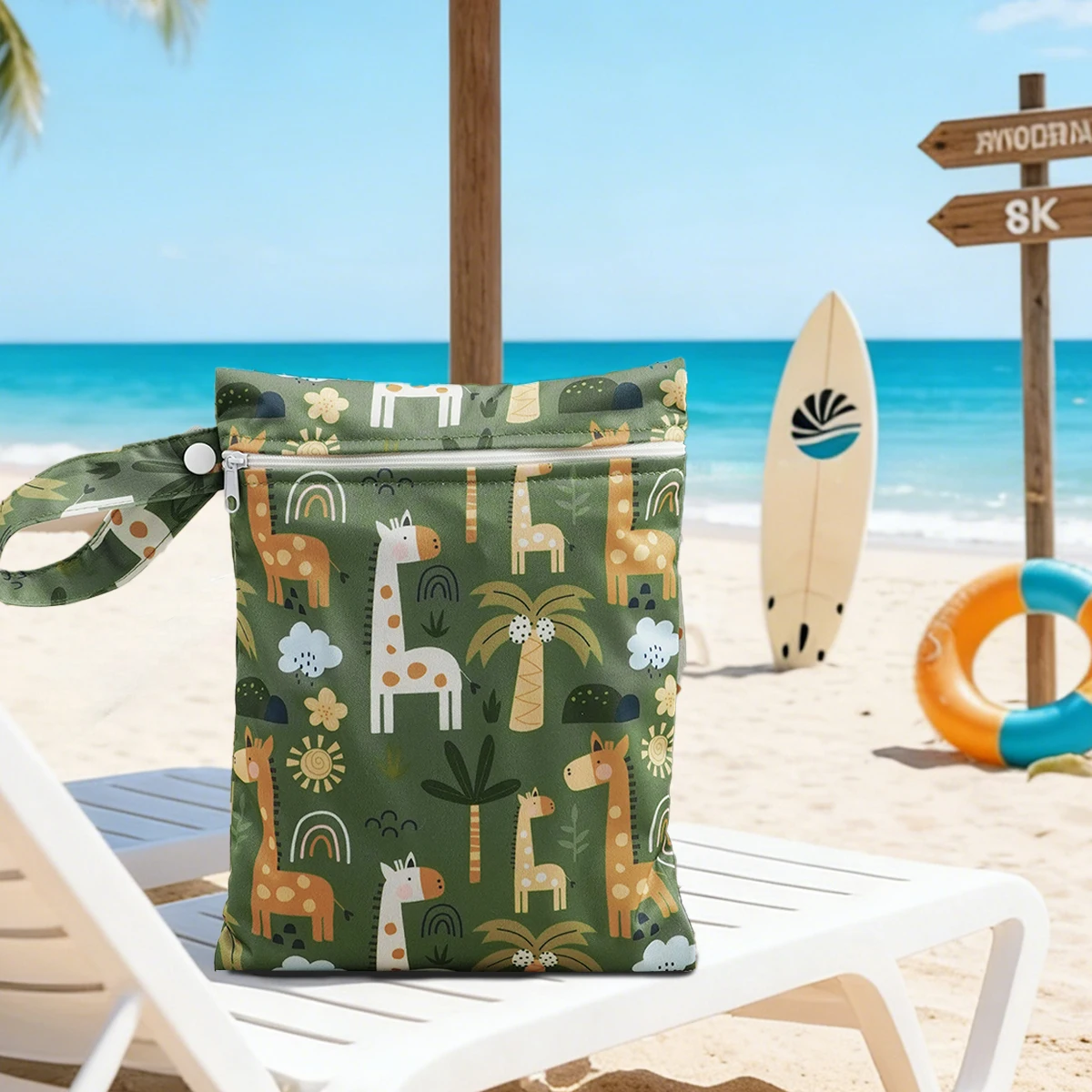 2026 New Arrival Washable Reusable Baby Storage Wet Dry Bag Easy Carry Multifunctional Travel Pouch Size 18x25cm